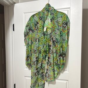 Colorful Geometric Patterned Blouse